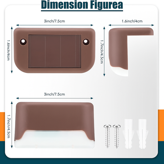 GatiH Solar Lights for Home Outdoor LED Decoration Waterproof Fence Lamp Solar Light Set (Wall Mounted Pack of 4)