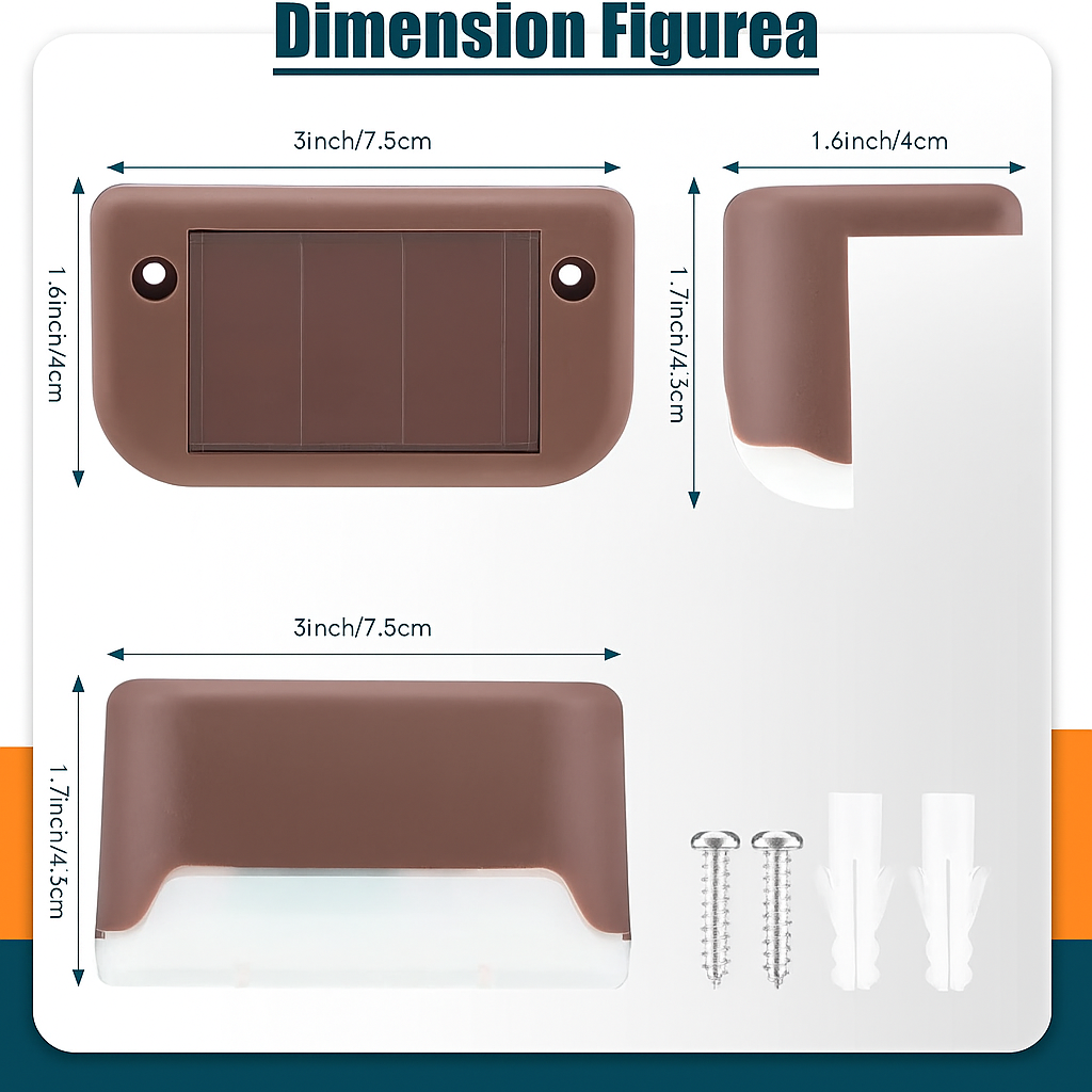 GatiH Solar Lights for Home Outdoor LED Decoration Waterproof Fence Lamp Solar Light Set  (Wall Mounted Pack of 4)