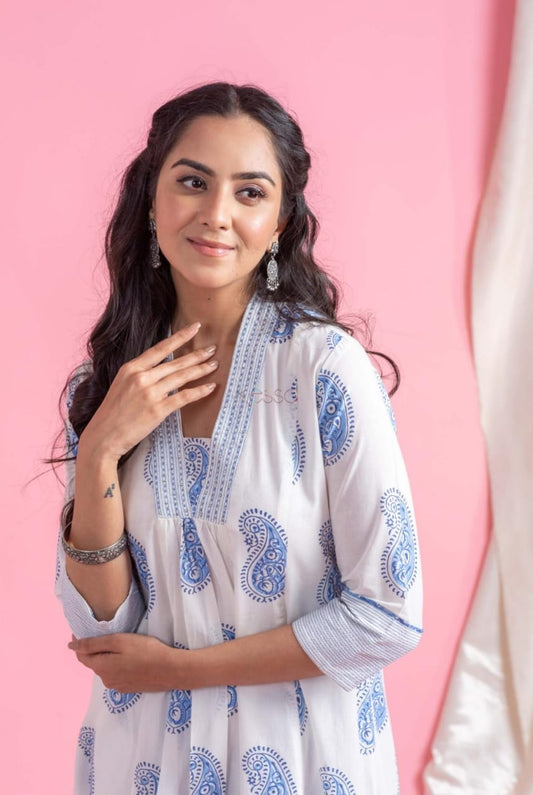 🆕🌸 NEW LAUNCH | A-Line Printed Kurta Pant | Cotton Comfort with Embroidery | Free Shipping! 🌸🆕