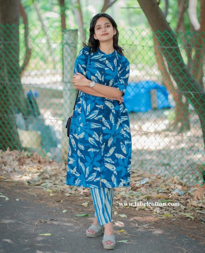 🌧️✨ Premium Indigo Handblock Printed Cotton Co-Ord Set | Stylish Monsoon Essential | Free Shipping! 👸💙