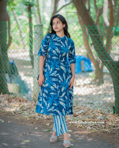 🌧️✨ Premium Indigo Handblock Printed Cotton Co-Ord Set | Stylish Monsoon Essential | Free Shipping! 👸💙