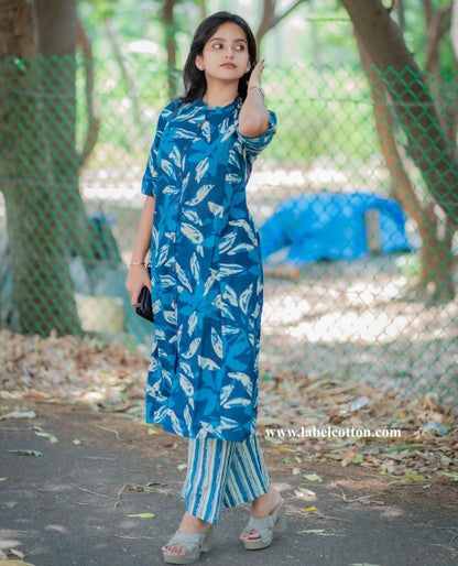 🌧️✨ Premium Indigo Handblock Printed Cotton Co-Ord Set | Stylish Monsoon Essential | Free Shipping! 👸💙