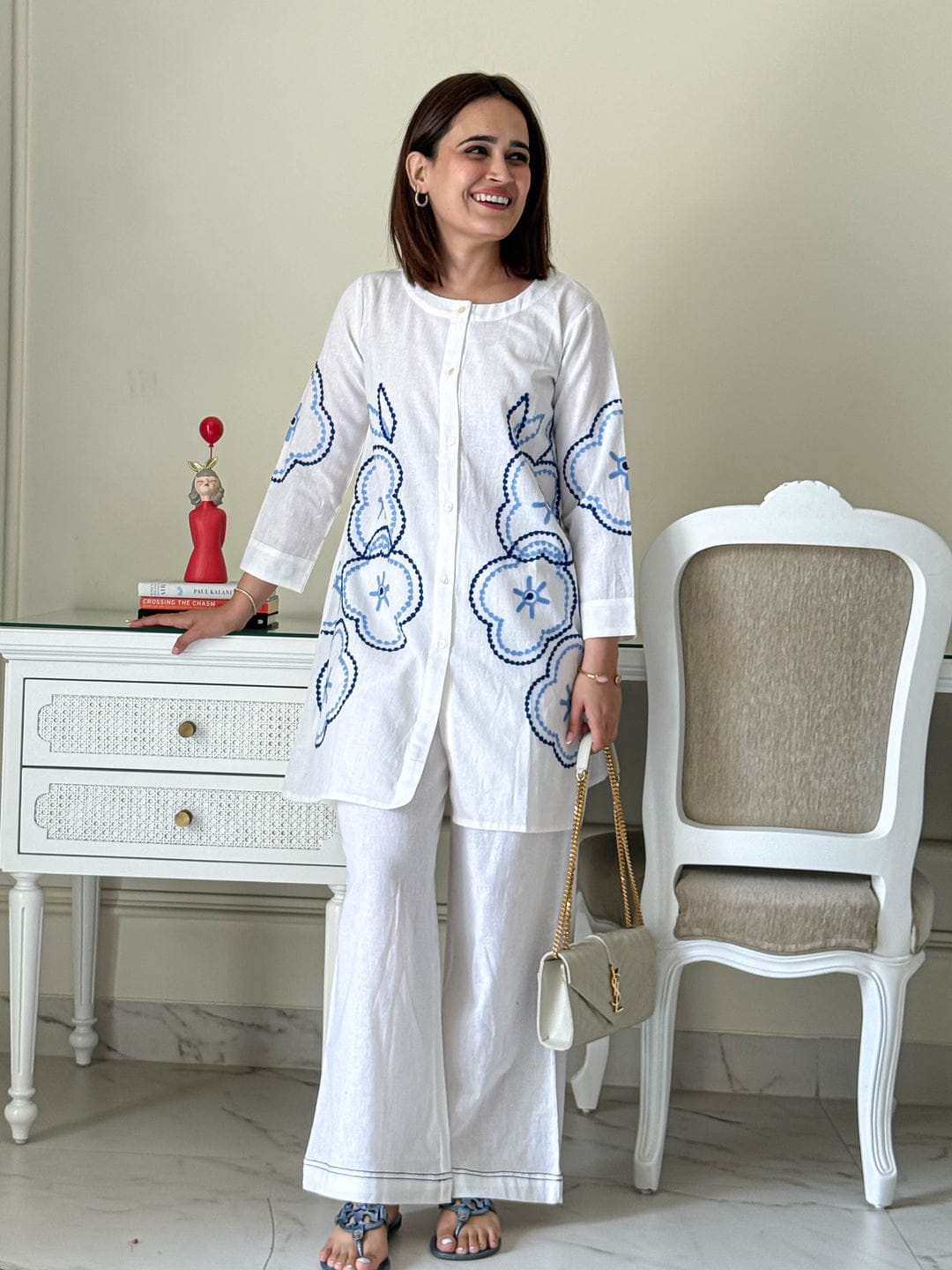 🌞 NEW DESIGN LAUNCH | Power Pause Cotton Co-Ord Set | Summer Essential with Aari Thread Work | Free Shipping! 👗✨